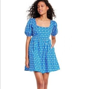 RHODE x TARGET Blue Patterned Women's Dress sz. L